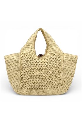 Borsa Gianni Chiarini in paglia crochet colore naturale. GIANNI CHIARINI | 11953-CORDA